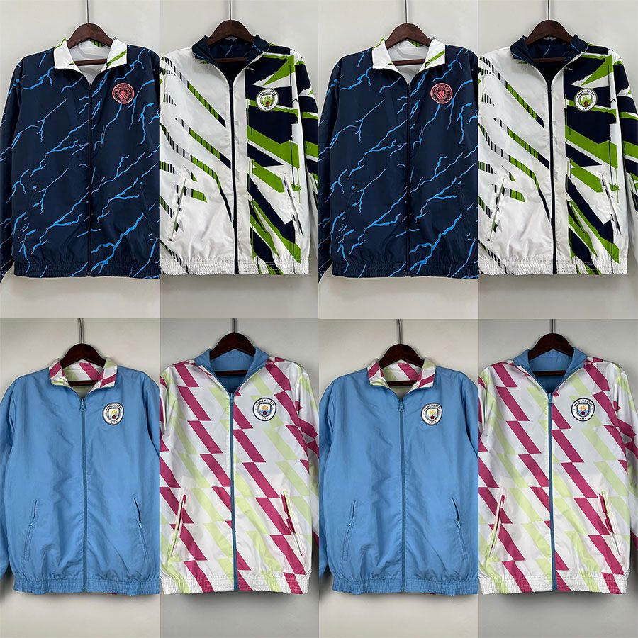 2324ェスターシティトレーニング服のジャケットメンズ長袖ジャケット両面トレンチコートサッカースーツ秋と冬のスポーツウェア