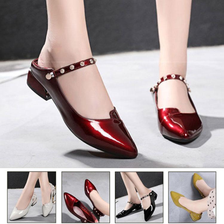 パンプス　レディース革靴　女性　フラット　春夏秋冬　オールシーズン　本革 牛革 太ヒール 疲れない　履きやすい　革靴　シューズ　歩きやすい　 婦人靴