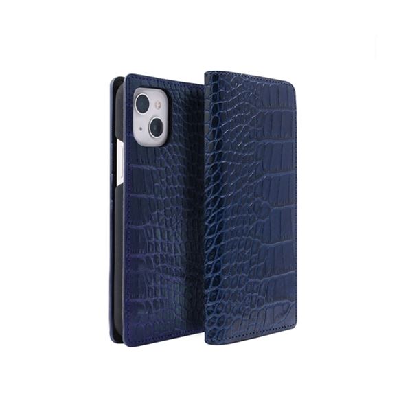 アビィシグネチャー LIPARI イタリアンレザーダイアリーケース iPhone13 ネイビー