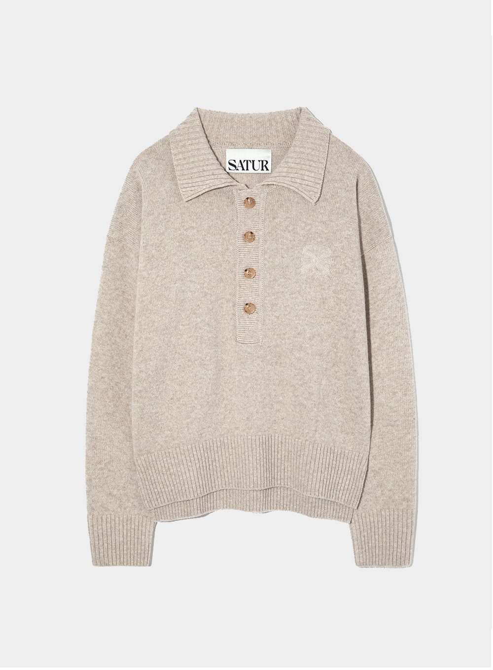 【SATUR】 ARLES KNIT : ROSY BEIGE