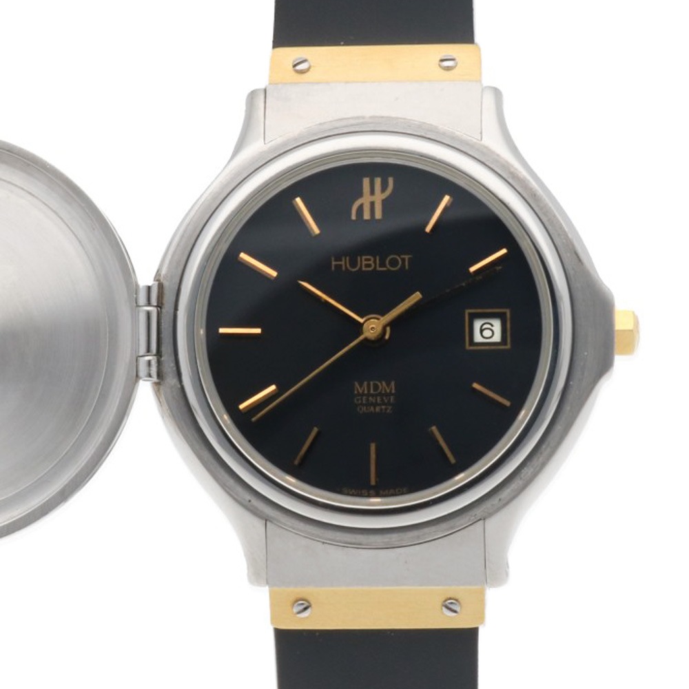 ウブロ MDM クラシック ハンターケース 腕時計 ステンレススチール S139 11 2 クオーツ 1年保証 HUBLOT 中古