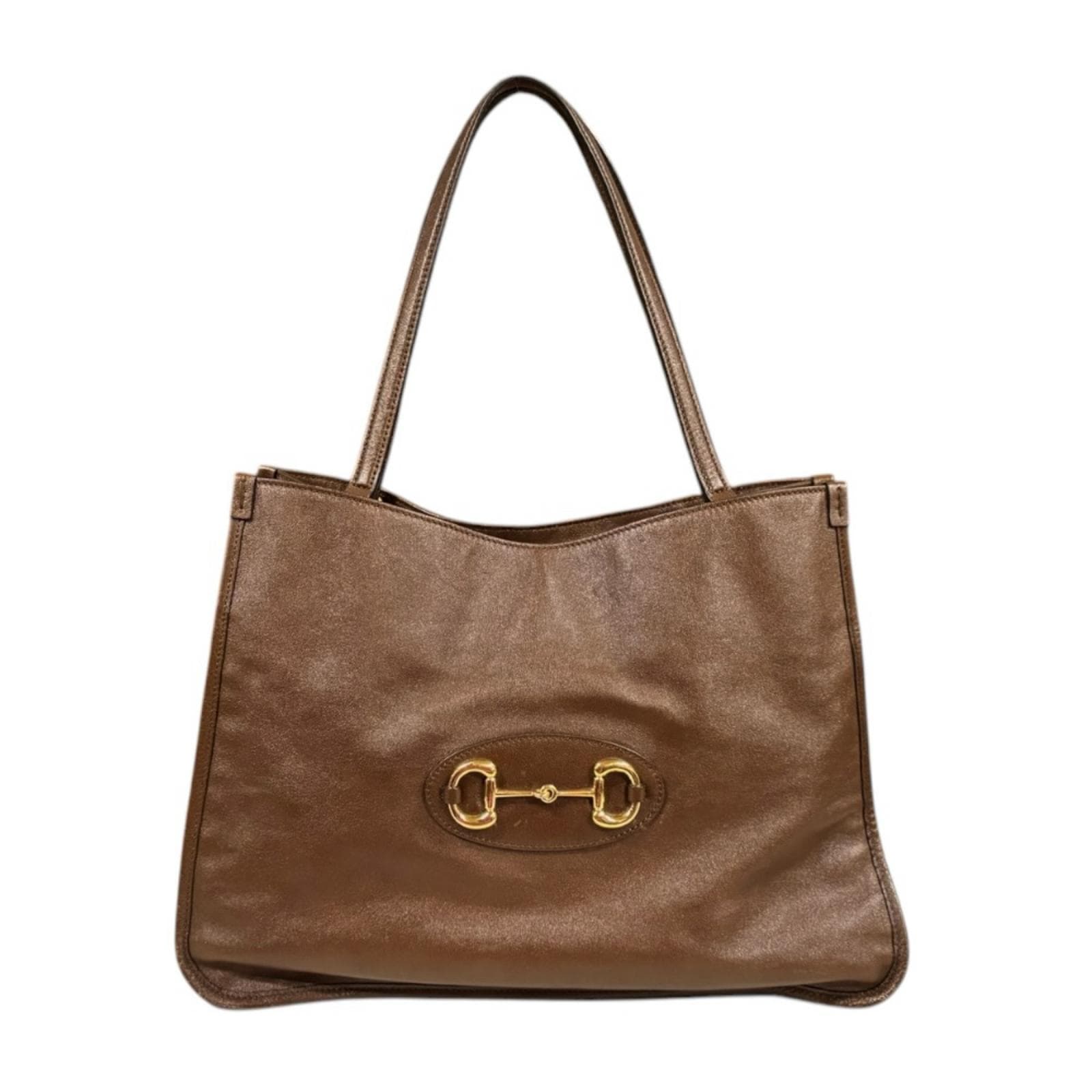 グッチ ホースビット1955 トートバッグ レザー 623694 ブラウン GUCCI 中古