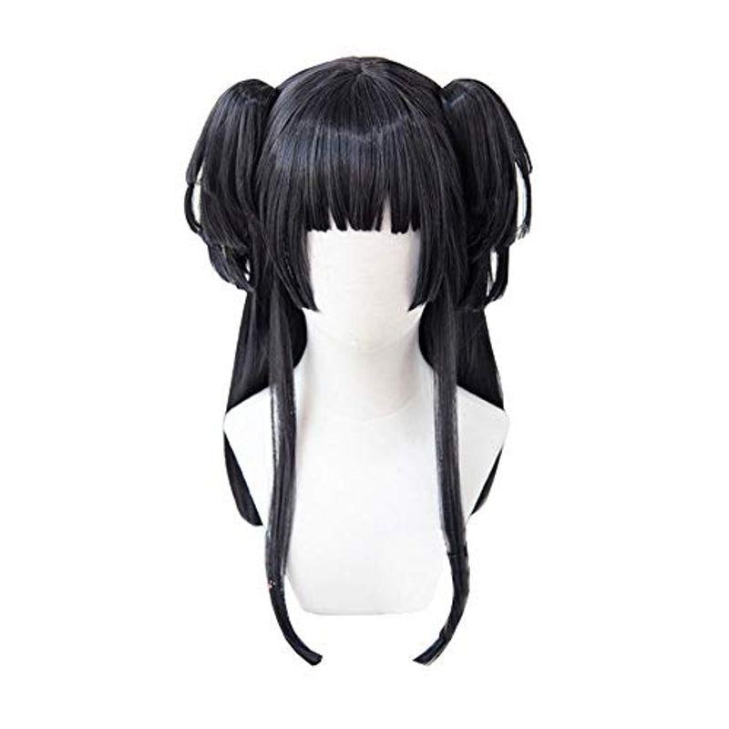 コスプレウィッグ 専用ネット付き 変装用ウィッグ コスチューム用小物 耐熱 ウィッグ かつら wig (黛冬優子 ネイビー)