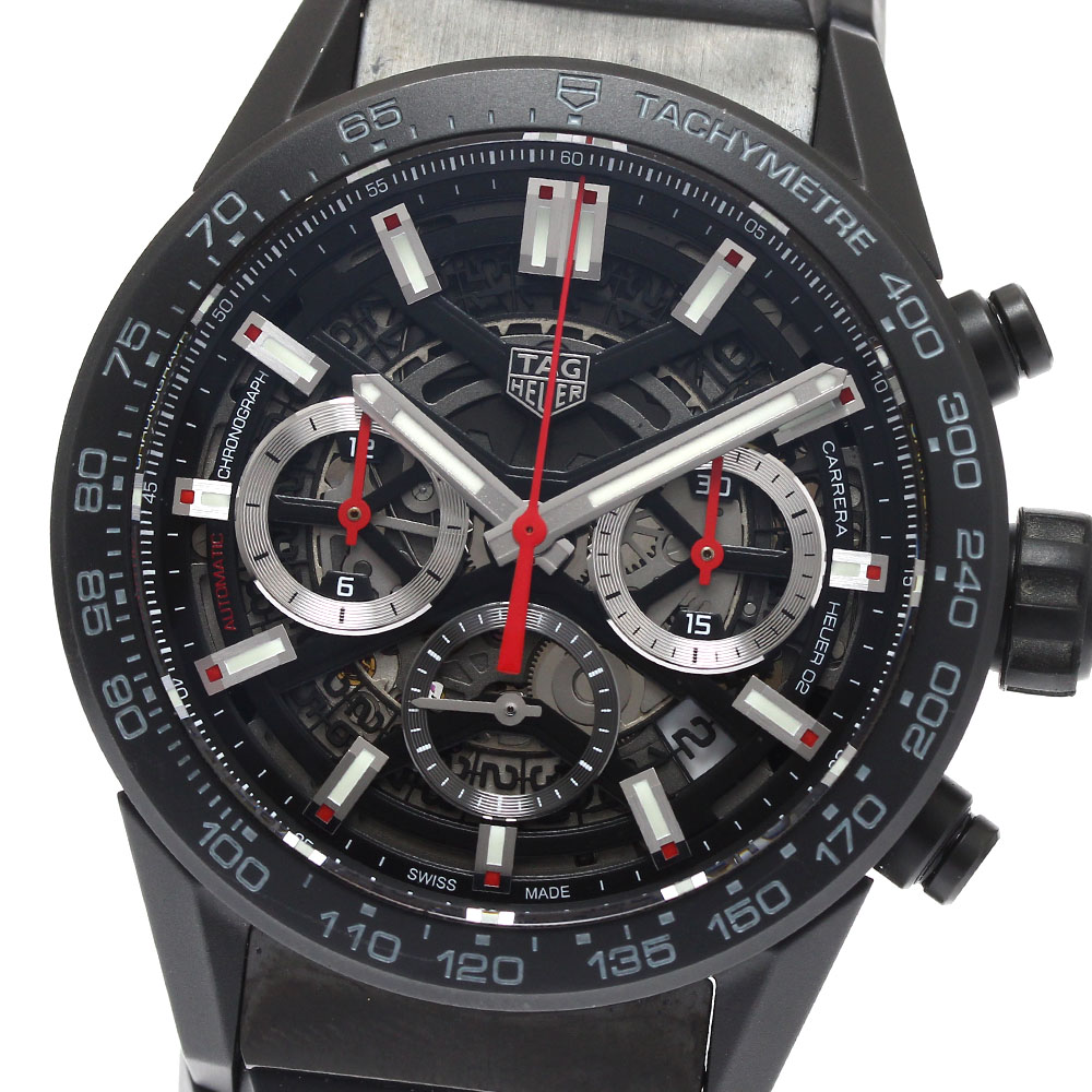 タグホイヤー TAG HEUER CBG2090.BH0661 カレラ キャリバー ホイヤー02 クロノグラフ 自動巻き メンズ 良品 箱・保証書付き_889451【中古】その他 ブランド腕時計