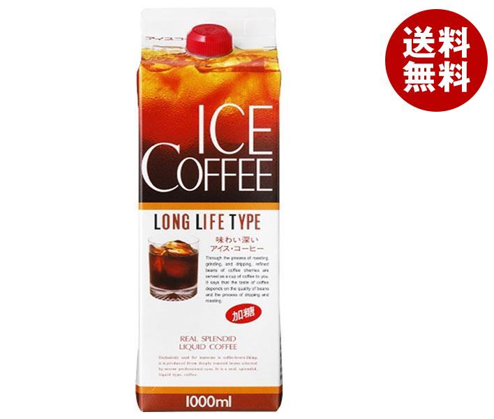 ジーエスフード GS アイスコーヒー 加糖 1000ml紙パック＊12本入＊(2ケース)