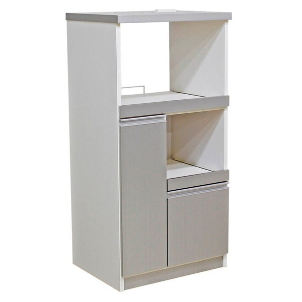 後藤家具物産 RB-03-2-SV シルバー パートナーII型 レンジ台 (幅60) メーカー直送