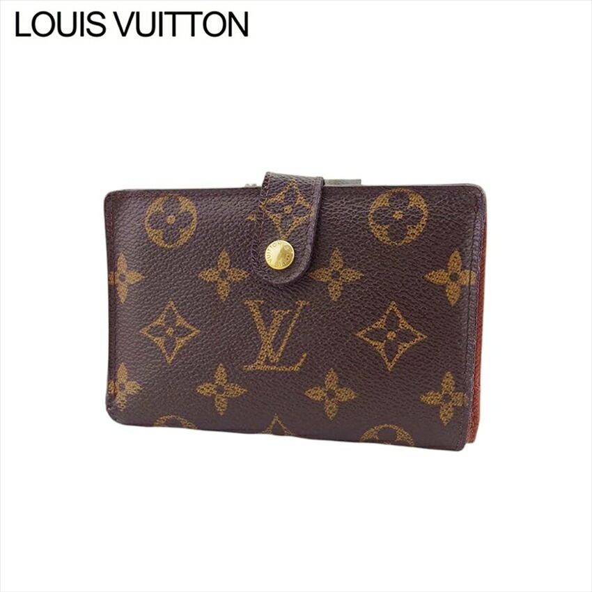 ルイ ヴィトン がま口 財布 二つ折り 財布 ポルトモネビエヴィエノワ M61663 モノグラム LOUIS VUITTON 中古