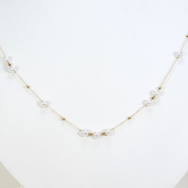 K18 18金 YG イエローゴールド ネックレス パール(真珠) 約88cm ジュエリー 中古