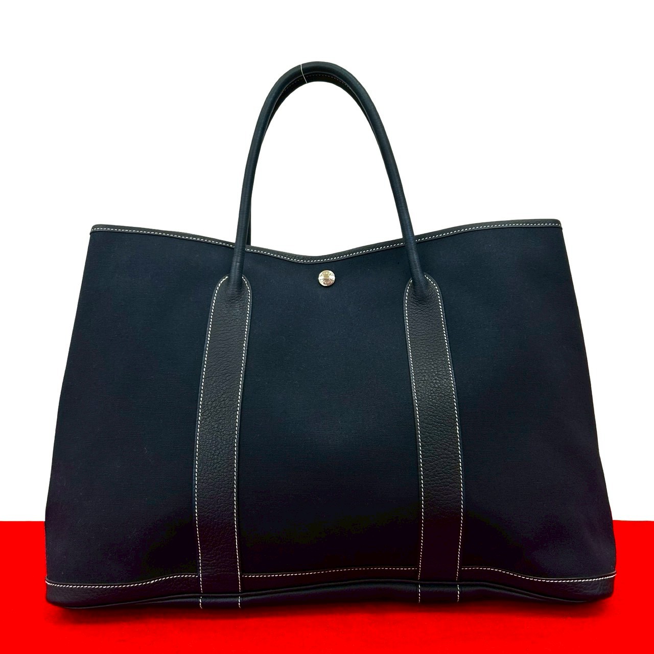 ヴィンテージ ガーデンパーティ MMトートバッグ ネゴンダ トワルオフィシエ ネイビー 21258