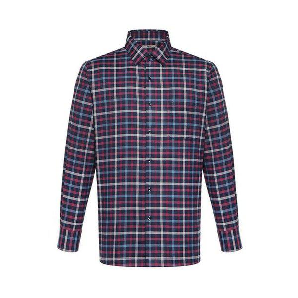 起毛ポリ混紡イージーケアミディアムチェックシャツ__DKW3SHCL121N1