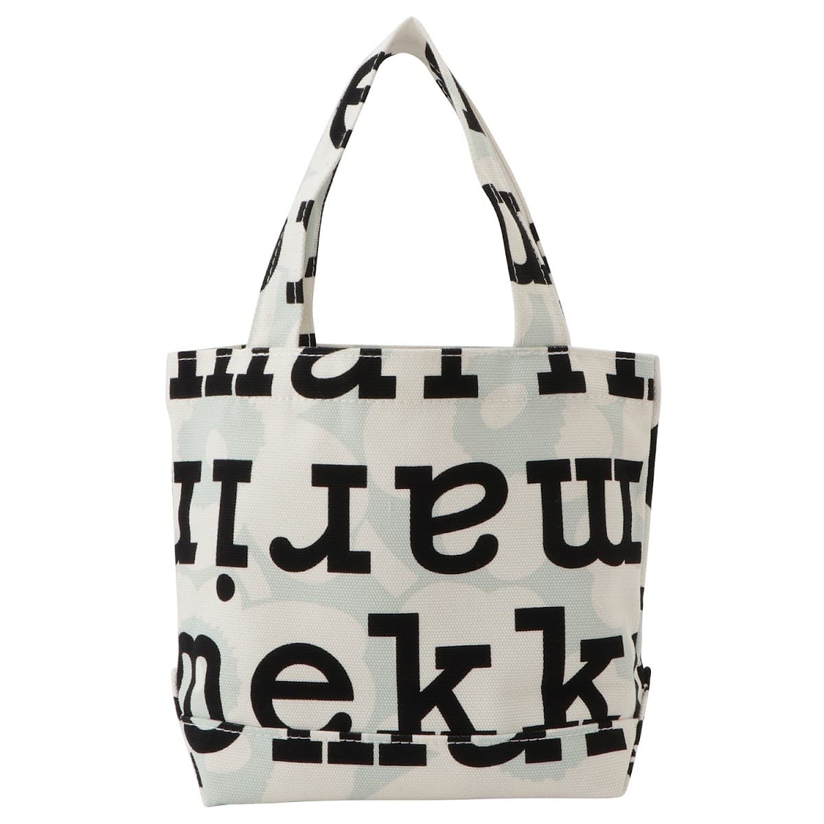 マリメッコ バッグ marimekko レディース ユニセックス 091069 619 ウニッコ柄マリロゴ コットンキャンバス トートバッグ ライトグリーンオフホワイト Pieni Ahkera
