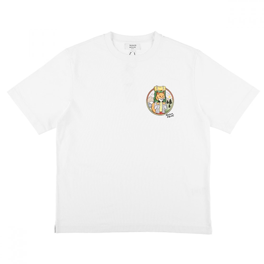 メゾンキツネ NM00113KJ0118 P100 ランブリングフォックスプリントメンズ半袖Tシャツ