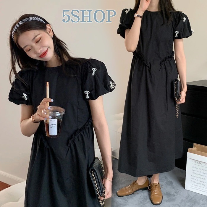 韓国系 新作 レデイース服　気質 カジュアル系 リボン　 ワンピース
