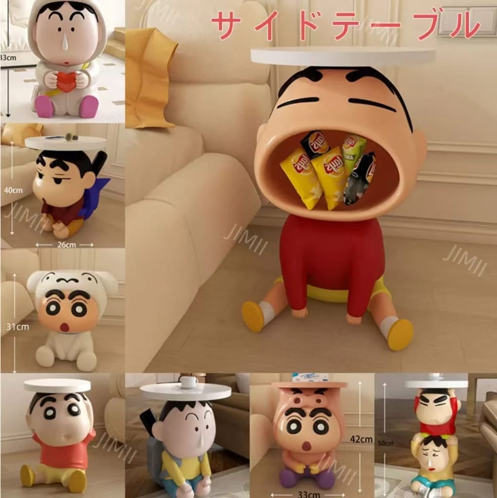 【本日最安値挑戦!】 クレヨンしんちゃん テーブル サイドテーブル 小テーブルソファーサイド家庭用リビング小戸型ティーテーブルレンタルハウスベッドサイド棚 りリビングルームミニ小さなスクエア家庭用ソ