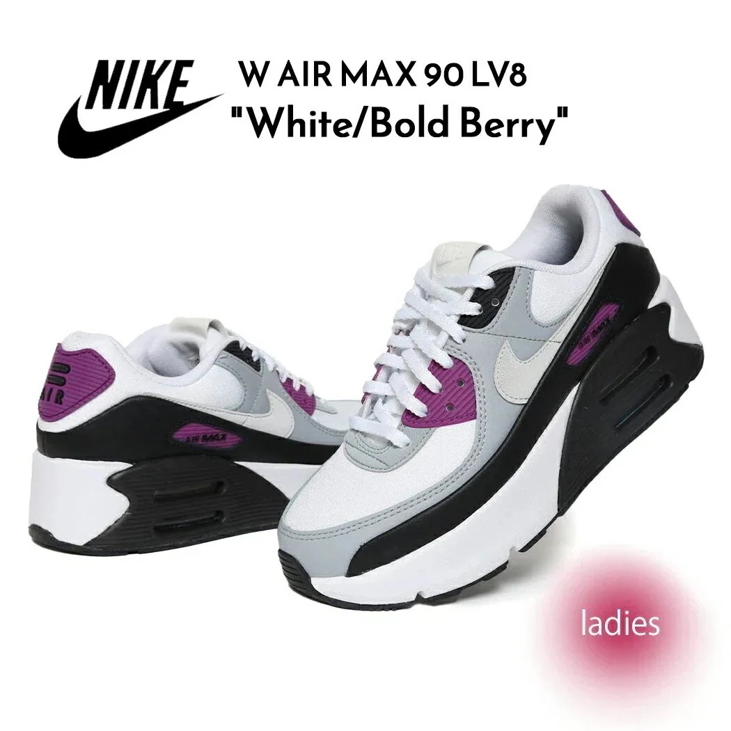 NIKE ナイキ ウィメンズ エアマックス 90 スニーカー W AIR MAX 90 LV8 White/Bold Berry ( 白 ホワイト 赤 厚底 レディース FD4328-109 )