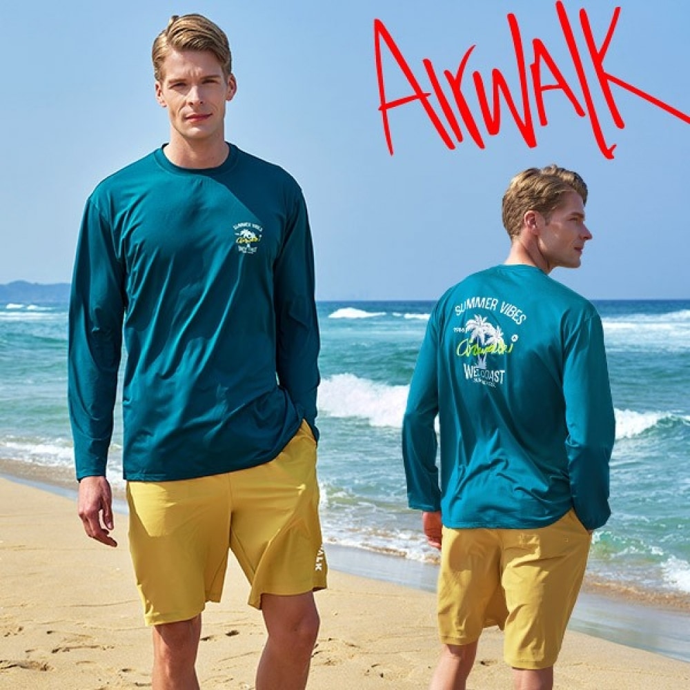 (エアワーク) エアワークサーフメンズラッシュガードセット 2ピース Tシャツボードショート Yawe5073 ElAwe0912