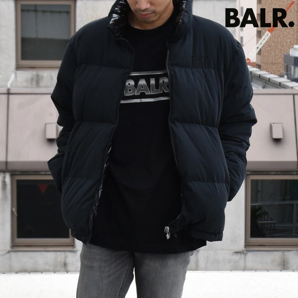 ボーラー リバーシブル ダウンジャケット メンズ ブルゾン ブラック 黒 BALR. TREY REGULAR PREMIUM【b13861025blk】