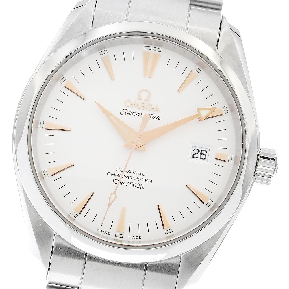 オメガ OMEGA 2503.34 シーマスター アクアテラ コーアクシャル デイト 自動巻き メンズ 良品 保証書付き_901263【中古】