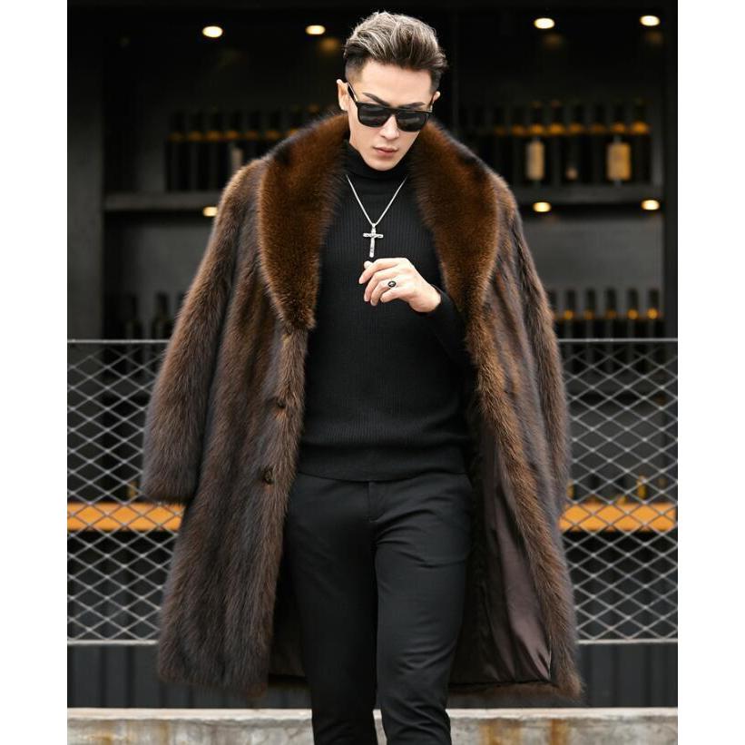 上品 カッコイイ 超人気 毛皮コート メンズ お洒落 厚手 秋冬 ジャケット フェイクファー ロング丈 メンズ 防寒 大きいサイズ 軽量 暖かい 冬服 M-4XL