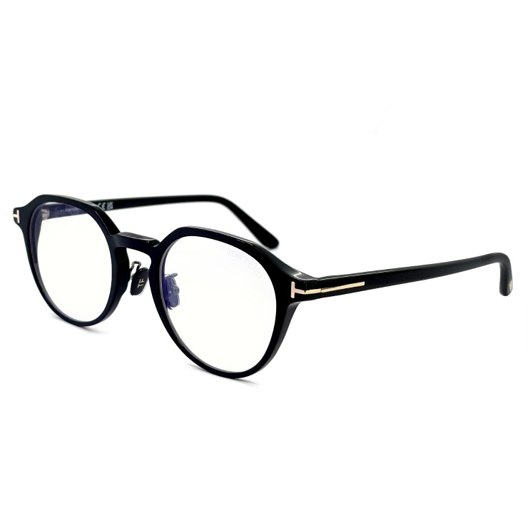 メガネ TF5924-d-b 001 メンズ ブルーライトカット レンズ 伊達メガネ クリア サングラス ft5924-d-b tf5924db ft5924db クラウンパント 型 黒縁 黒ぶち