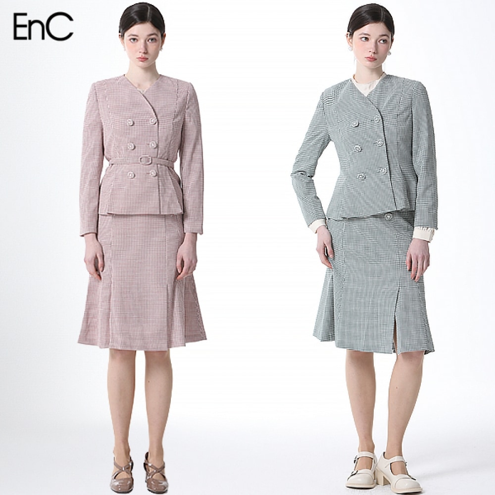 (E&C) シングル3ボタンジャケット+2スカートセット (価格:518,000ウォン)