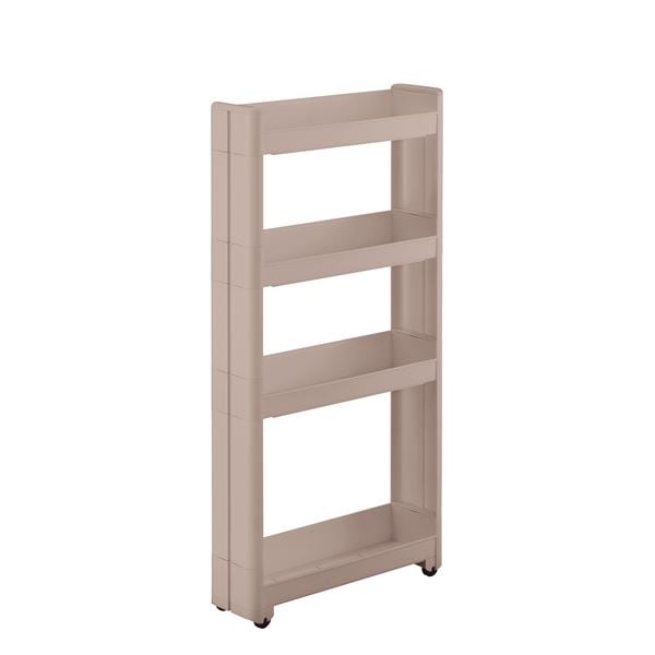 [3個セット] 不動技研 スマートワゴンFit 45 [4段/幅12.5cm グレー] 組立式 F-2545