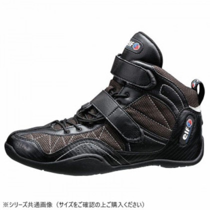 elf エルフ モーターサイクルシューズ EXA-11 ブラック 25.5cm 710333