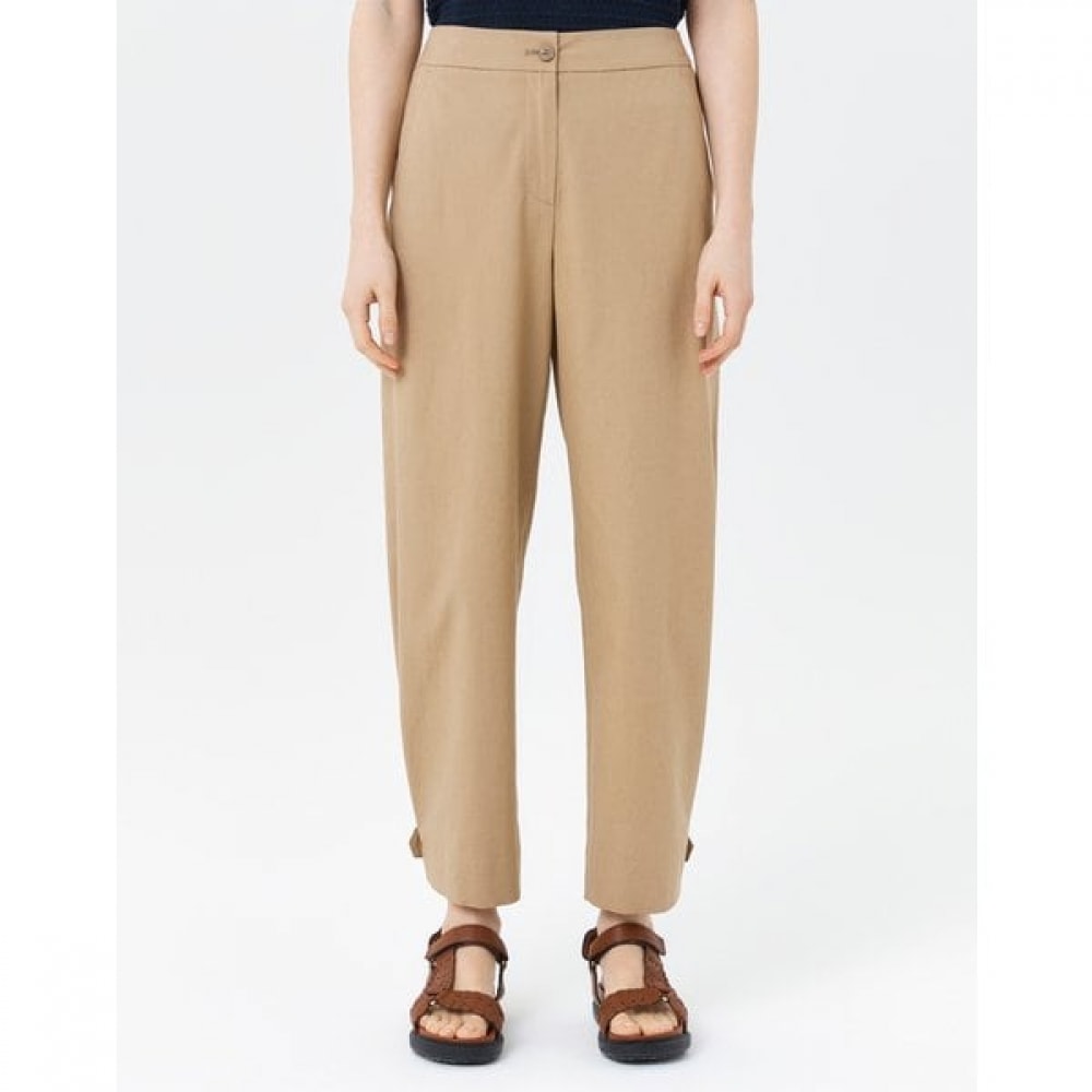 [24SS] [リネンブレンド] ベージュ 2ウェイスタイリングバギーフィットチノパンツ HSPA4B201I2