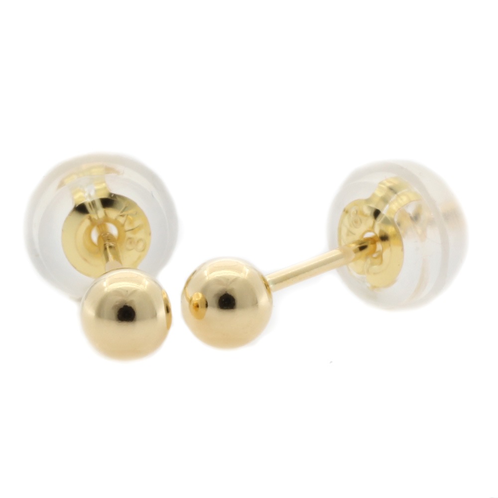 丸玉 3mm ボール ピアス 18金 K18ゴールド 新品
