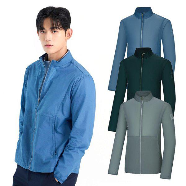 男性用夏用速乾性裏地メッシュ軽量登山用ウインドブレーカージャケットKSC636VJ1M