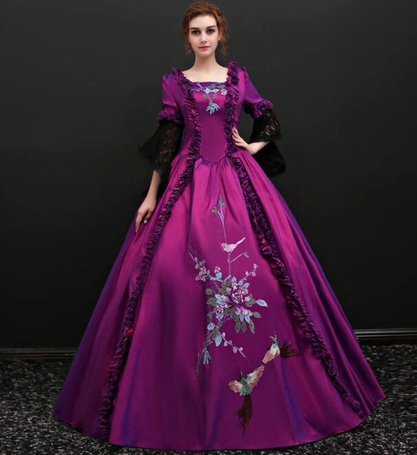 即納 貴婦人 プリンセスライン ワンピース お姫様ドレス 礼服 ロングドレス 演劇 ステージ 舞台 王族服 華やか 演奏会 ジュリエット 舞踏会 中世貴族風 パーティードレス 宮廷 ドレス 貴族ドレス