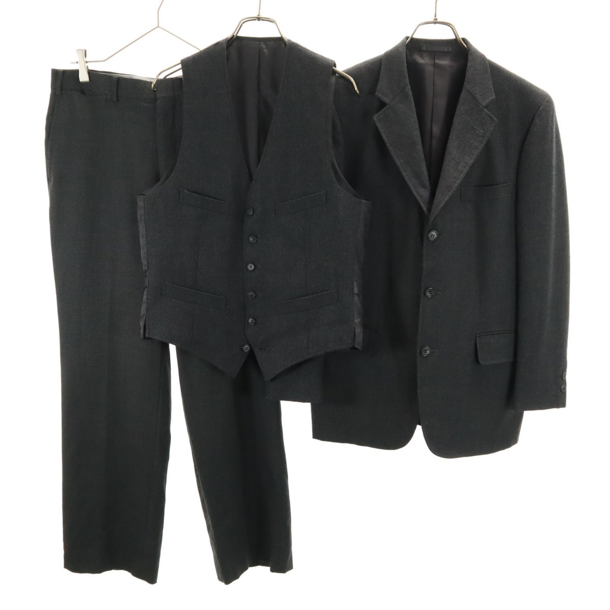 Arran house アランハウス スーツ 上下セットアップ YA6 チャコールグレー メンズ 古着