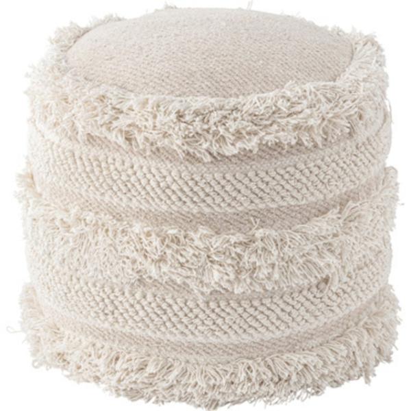 インド綿のナチュラルテイストなラウンドスツール 北欧モダン 北欧 ナチュラル クッション スツール リビング