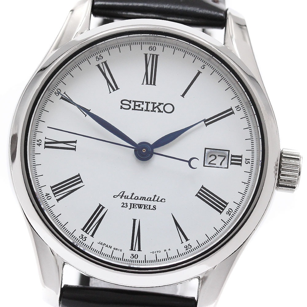 セイコー SEIKO SARX019/6R15-02P0 プレサージュ デイト 自動巻き メンズ 美品 保証書付き_957320【中古】