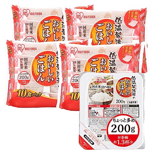 アイリスオーヤマ(IRIS OHYAMA) パックご飯 200g x 40個 国産米100% 低温製法米のおいしいごはん