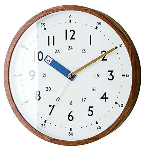 色：ブルー 電波時計 掛け時計 ウォールクロック S