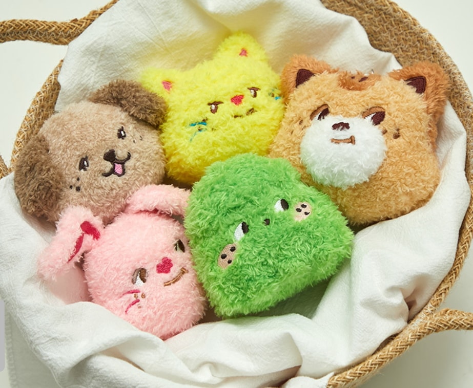 [韓国の人気作家 『イスロ』コラボ] ポローリフレンズ 顔キーリング 5種 択1