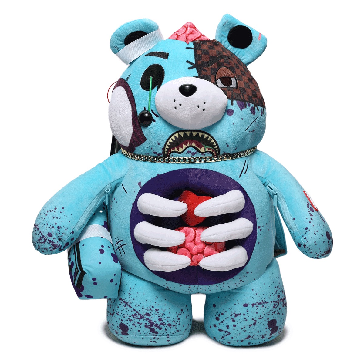 SPRAY GROUND ぬいぐるみ バッグ かわいい 熊 リュック ゾンビ ホラー メンズ レディース 水色 限定 公式 スプレーグラウンド バックパック 大きめ