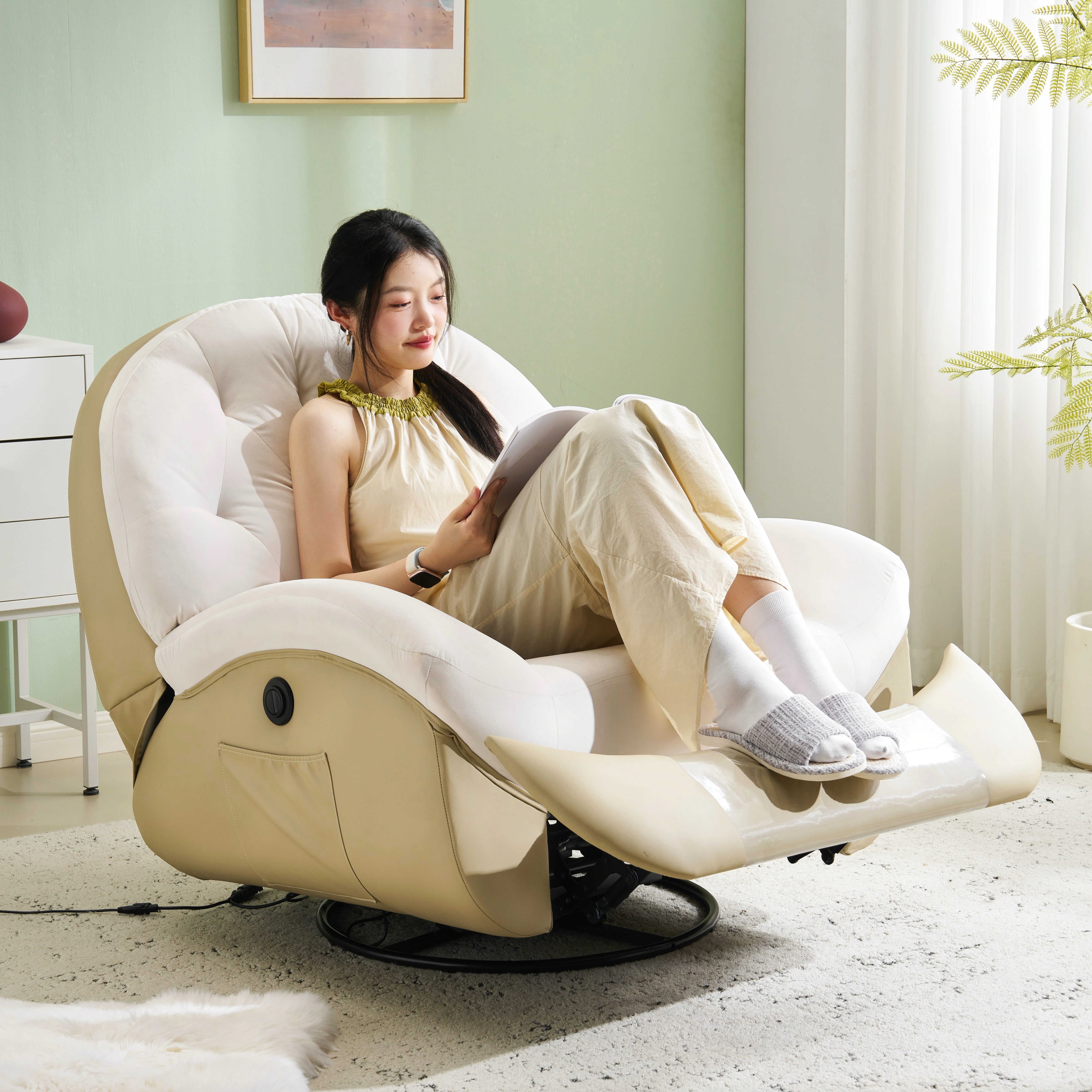 【新品】電動1人掛けソファー リクライニングチェア 270度回転 昇降可能 電動1人掛けソファー リクライニングチェア 270度回転 昇降可能 国内