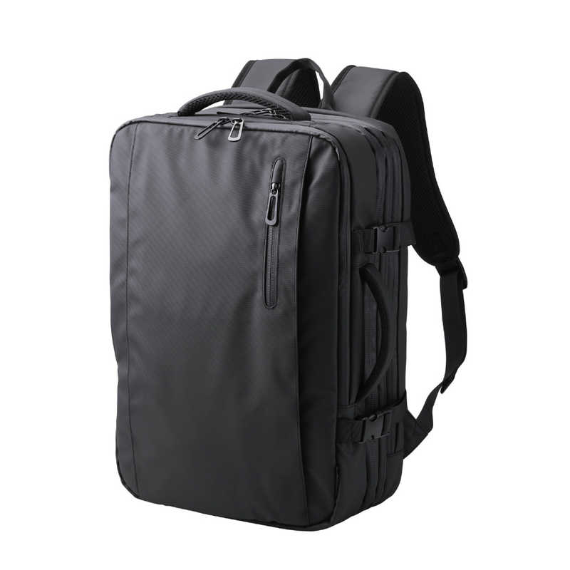 エレコム　ELECOM　リュック バックパック 大容量 収納拡張機能 33L A4 15.6インチノートPC 収納可 キャリーオン仕様 ブラック　BM-BPEX01BK