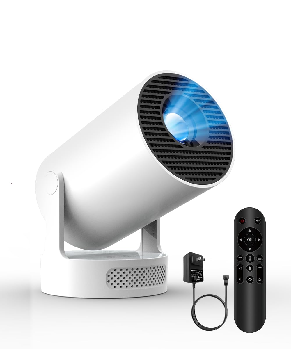 Alwtniet プロジェクター 家庭用【18000LM4K対応】ぷろじえくたー 小型 天井投影 Bluetooth 5.4 & Wi-Fi6搭載 HiFiスピーカー内蔵 短距離投影 大画面 スタン