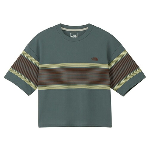 ショートスリーブフリーランパネルボーダークルー ランニング Tシャツ 半袖 ウィメンズ NTW12691-SL