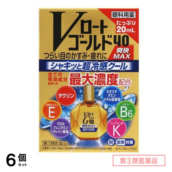 第３類医薬品 Vロートゴールド40爽快MAX 20mL 6個セット