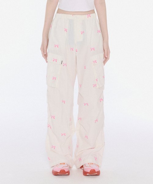 YOUHEE YOUHEE CARGO PANTS WHITE YHPTEA003WT
