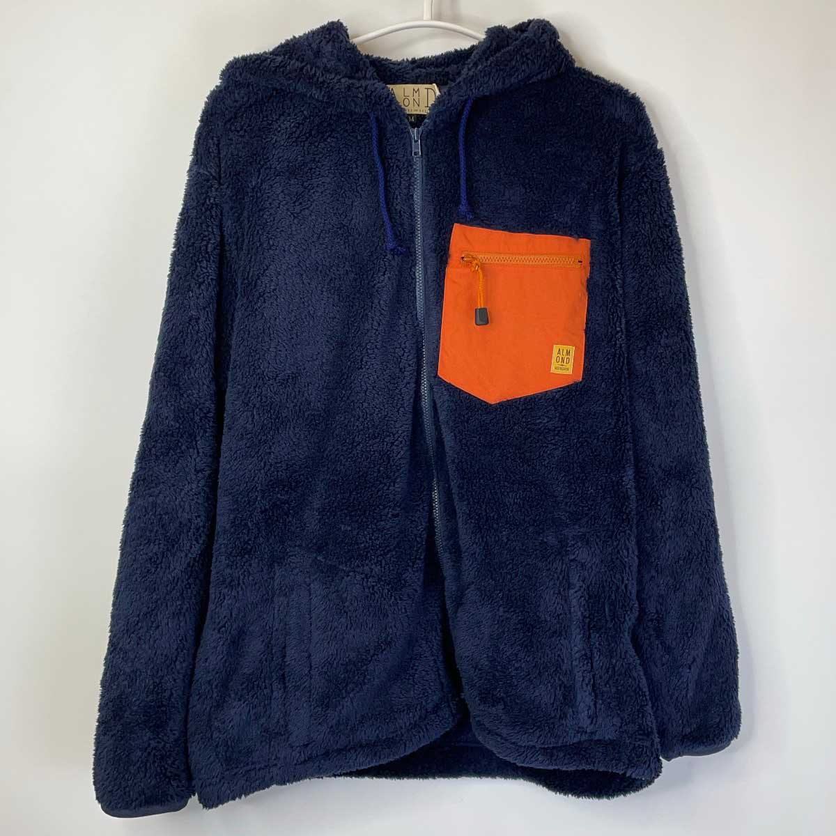 【中古・未使用品】Almond Surfboards & Design マイクロ フリース ジップ M ネイビー IV2159 メンズ アーモンドサーフボード ジャケット パーカー フーディ