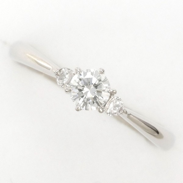 PT900 プラチナ リング 11号 ダイヤ 0.223 VS1 0.06 鑑定書 中古