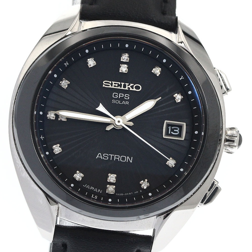 セイコー SEIKO STXD001/3X22-0AA0 アストロン 14Pダイヤ デイト ソーラー電波 レディース _879138【中古】