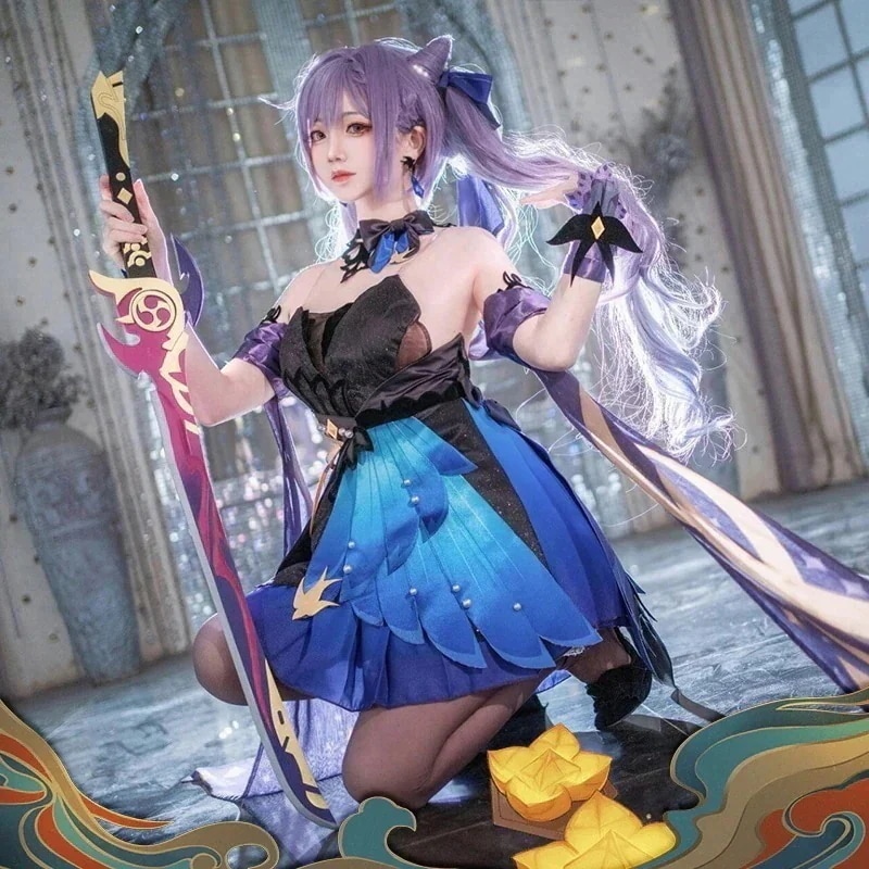 コスプレ 衣装 子供 大人原神　海灯祭　刻晴　霓裾の舞　コスプレ　衣