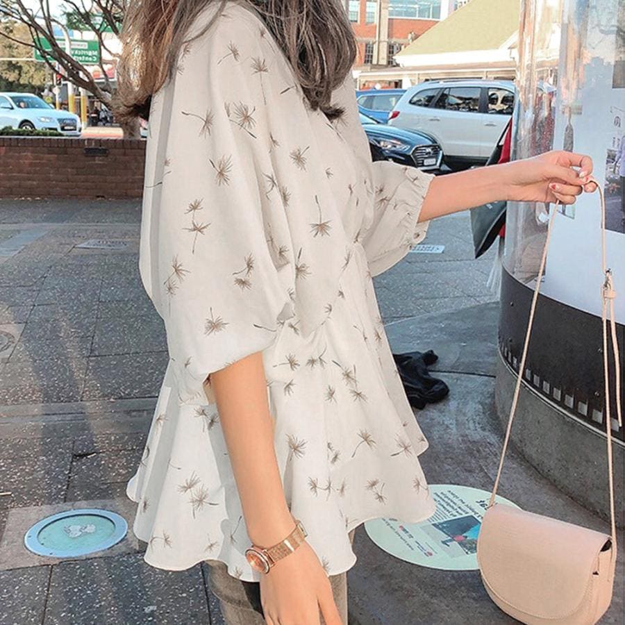 【急速出荷!】気質 韓国ファッション 長袖シャツ フレア シャツブラウス レディース 夏服