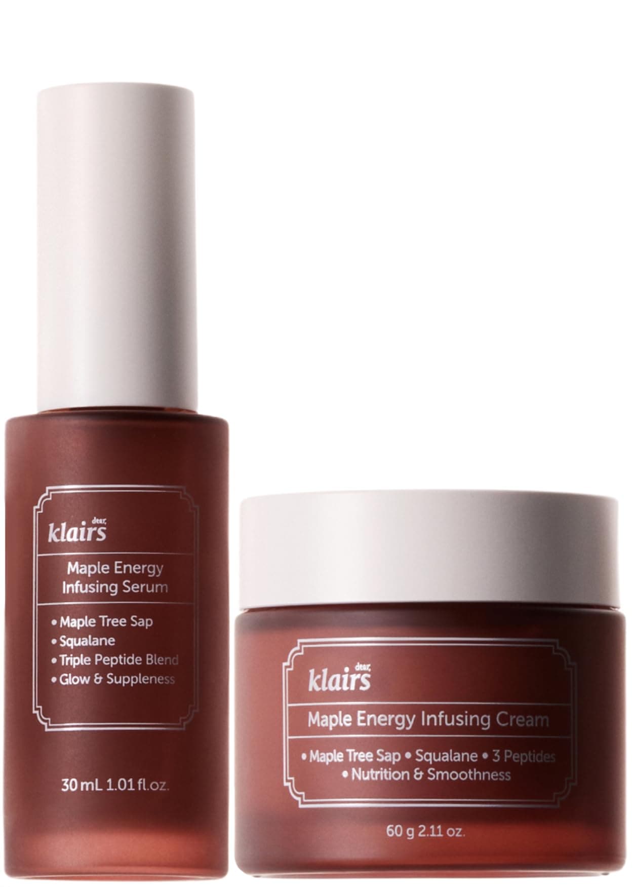 毛穴 & ハリ艶 美容液 保湿クリーム 2点 セット [クレアス (Klairs)] メープル毛穴シロップセラム 30ml メープル3Dバリアクリーム 60g セラム 無香料 フェイスクリーム 保湿